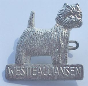 WestieAlliansens Klubbn�l, 65 kronor inkl.porto